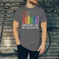 Awesome Like My Daughter Books Floral Proud Mom Women Unisex Jersey T-Shirt