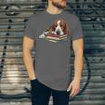 Basset Hound Books Dog Breed Graphic Unisex Jersey T-Shirt Basset Hound Books Dog Breed Graphic Unisex Jersey T-Shirt