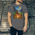 Bigfoot And Alien Reading Books Campfire Halloween Unisex Jersey T-Shirt Bigfoot And Alien Reading Books Campfire Halloween Unisex Jersey T-Shirt