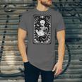 Book Lover The Reader Tarot Card Skeleton Reading Unisex Jersey T-Shirt