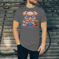 Book Lover Reading Pig Unisex Jersey T-Shirt