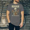 Books Make Me Happy Skeleton Read Reading Librarian Book Unisex Jersey T-Shirt