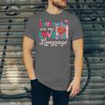 Books Are My Love Language Valentines Book Lover Librarian Unisex Jersey T-Shirt