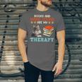 BOOKS AND MAINE COONS ARE MY THERAPY Main Coon Unisex Jersey T-Shirt