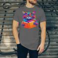 Cat Book Shirt Colorful Cat Reading Book Unisex Jersey T-Shirt Cat Book Shirt Colorful Cat Reading Book Unisex Jersey T-Shirt