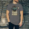 Cat Reading Book Unisex Jersey T-Shirt