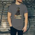 Cat Sitting On Books Unisex Jersey T-Shirt