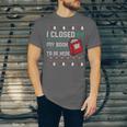 I Closed My Book To Be Here Ugly Christmas Sweater Unisex Jersey T-Shirt
