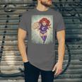 The Crimson Crescent 90s Retro Comic Book Superheroine Art Unisex Jersey T-Shirt The Crimson Crescent 90s Retro Comic Book Superheroine Art Unisex Jersey T-Shirt