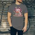 Cute Axolotl Reading Books Cozy Night Aesthetic Unisex Jersey T-Shirt