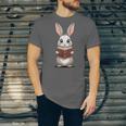 Cute Bookworm Bunny Reading For Kids And Teachers Unisex Jersey T-Shirt