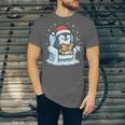 Cute Christmas Penguin Reading Book Cozy Winter Holiday Art Unisex Jersey T-Shirt