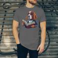 Cute Dog Basset Hound Reading Book Unisex Jersey T-Shirt Cute Dog Basset Hound Reading Book Unisex Jersey T-Shirt