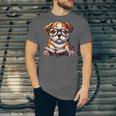 Cute Dog Puppy English Bulldog Reading Book Unisex Jersey T-Shirt Cute Dog Puppy English Bulldog Reading Book Unisex Jersey T-Shirt