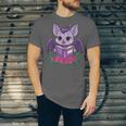 Cute Pastel Goth Bat Reading Book Unisex Jersey T-Shirt