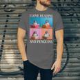 Cute Penguin Reading Book School Librarian Teacher Student Unisex Jersey T-Shirt
