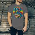 Dragon Reading Colorful Fantasy Book Lover Unisex Jersey T-Shirt