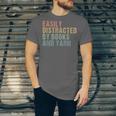 Easily Distracted By Books And Yarn Knitting & Crocheting Unisex Jersey T-Shirt