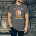Easily Distracted By Cats And Books Reading Lover Bookish Unisex Jersey T-Shirt Easily Distracted By Cats And Books Reading Lover Bookish Unisex Jersey T-Shirt