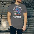 Easily Distracted By Dragons And Books Unisex Jersey T-Shirt Easily Distracted By Dragons And Books Unisex Jersey T-Shirt