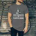 Easily Distracted By Plants & Books Plant Book Lover Unisex Jersey T-Shirt