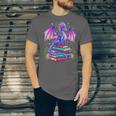 Fantasy Dragon Reading Books Bookworm Unisex Jersey T-Shirt