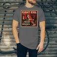Fight Evil Read Books Propaganda Poster Unisex Jersey T-Shirt