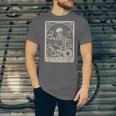 Floral The Reader Tarot Card Skeleton Reading Book Unisex Jersey T-Shirt
