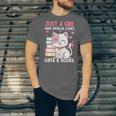 Girl Who Loves Cats And Books Cute Unisex Jersey T-Shirt