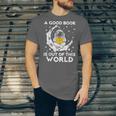 Good Book Is Out Of This World Astronaut Moon Space Reading Unisex Jersey T-Shirt Good Book Is Out Of This World Astronaut Moon Space Reading Unisex Jersey T-Shirt
