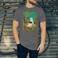 Groovy Ghost Reading Book Cat Halloween Ghost Teacher Unisex Jersey T-Shirt