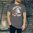 Haunted By My TBR Cute Ghost Book Reading Teacher Halloween Unisex Jersey T-Shirt