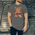 Highland Cow Reading Book Graphic Cow With Book Floral Unisex Jersey T-Shirt