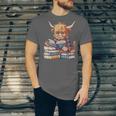Highland Cow Reading Book Librarian Library Unisex Jersey T-Shirt