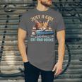 Just a Girl Who Loves Cats And Books Kitties Pet Art Lover Unisex Jersey T-Shirt