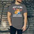 Just A Girl Who Loves Dogs And Books Reading Dog Puppy Lover Unisex Jersey T-Shirt