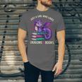 Just a Girl Who Loves Dragons And Books Reading Unisex Jersey T-Shirt