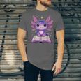 Kawaii Axolotl Cute Axolotls Reading Book Unisex Jersey T-Shirt