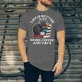Life Is Better With Books Cats & Coffee Librarian Book Lover Unisex Jersey T-Shirt Life Is Better With Books Cats & Coffee Librarian Book Lover Unisex Jersey T-Shirt