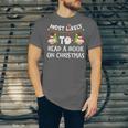 Most Likely To Read A Book On Christmas Snowman Family Unisex Jersey T-Shirt