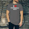 I Love Heart Fictional Men Simple Cute Books Reading Unisex Jersey T-Shirt