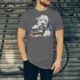 Old English Sheepdog Books Reading Dog Breed Graphic Unisex Jersey T-Shirt
