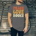 Peace Love Books Men Women Unisex Jersey T-Shirt
