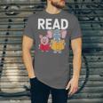 Pig Elephant Reading Cute Book Lover Bookworm Boys Girls Kid Unisex Jersey T-Shirt