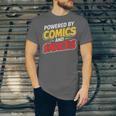 Powered By Comics And Snacks Comic Book Lover Unisex Jersey T-Shirt