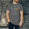 Queer Books Save Lives Read Banned Books LGBTQIA Books Unisex Jersey T-Shirt Queer Books Save Lives Read Banned Books LGBTQIA Books Unisex Jersey T-Shirt