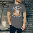 Quilting Sewing Machine Quilter Easily Distracted By Book Unisex Jersey T-Shirt