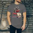 Raccoon Reading Books Matching Bookworm Readers Librarian Unisex Jersey T-Shirt
