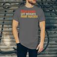 Read Books Lift Weights Fight Fascists Reading Humor Unisex Jersey T-Shirt