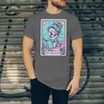 The Reader Retro Reading Skeleton Books Flowers Tarot Card Unisex Jersey T-Shirt